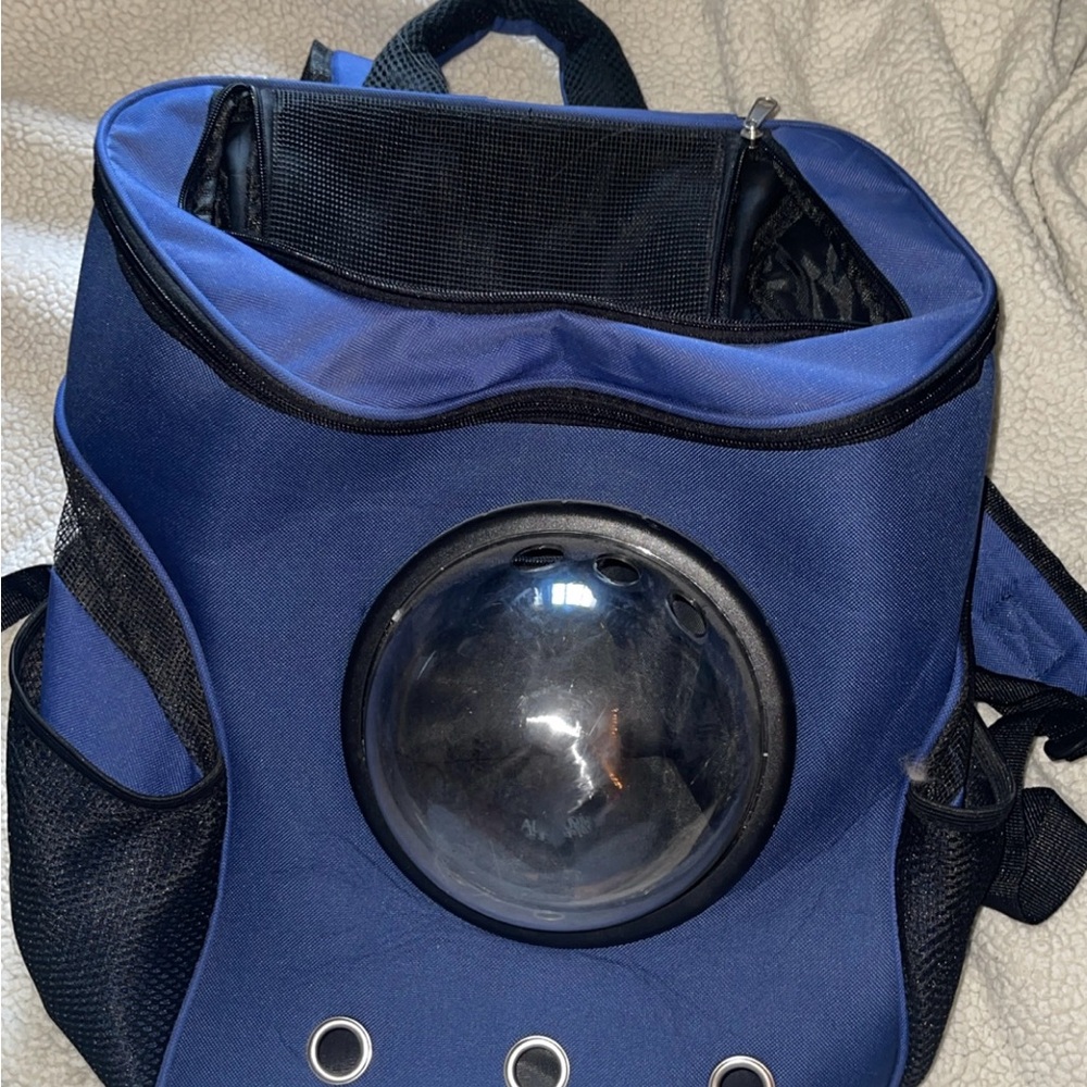 Blue Cat Carrier Backpack